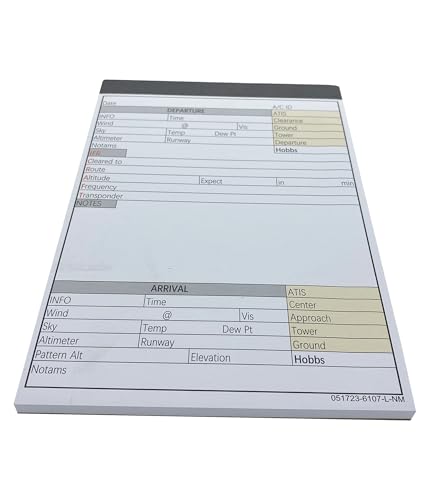 Bloc de notas de aviación estructurado VFR IFR para evitar errores de copia ATC pack de 3 6
