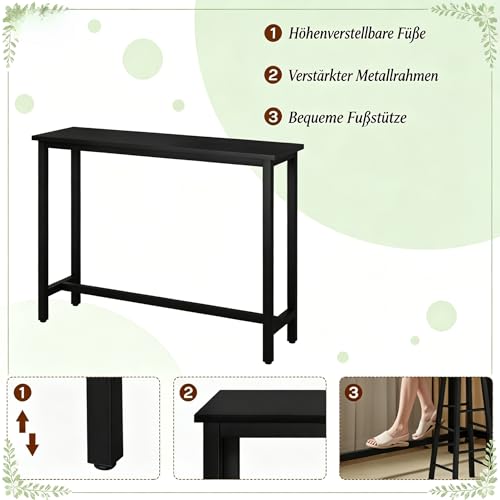 Mostrador de cocina negro con acabado efecto madera MDF y perfil industrial 7