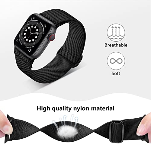 4 Pack Stretchy Solo Loop Bands Compatible For Apple Watch 38Mm 40Mm 41Mm 42Mm 44Mm 45Mm 49Mm,Adjustable Nylon Elastic Braided Women Men Straps For Iwatch Series Ultra/8/7/6/Se/5/4 3/2/1(38Mm,Leopard) #TOP2