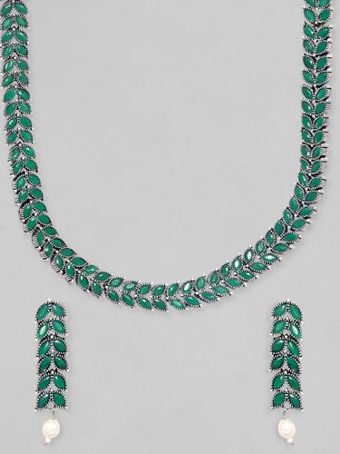 Image of Rubans Oxidised Necklace Set Jewellery Gift for Women & Girls