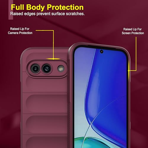 Image of amazon basics Back Case Cover for Google Pixel 9A | Compatible for Google Pixel 9A Back Cover | Liquid Silicon Magic Case with Camera Protection | Plum