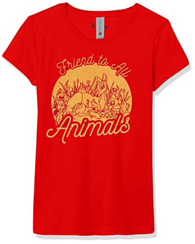 T-shirt Disney rouge fille taille S avec imprimé animaux
