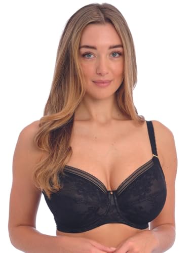 Fantasie Women's Fusion Lace Underwire Full Cup Side Support Bra Black