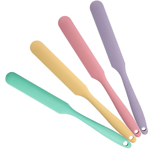 4‑Piece Silicone Jar Spatulas &ndash; Long Handle Multi‑Color