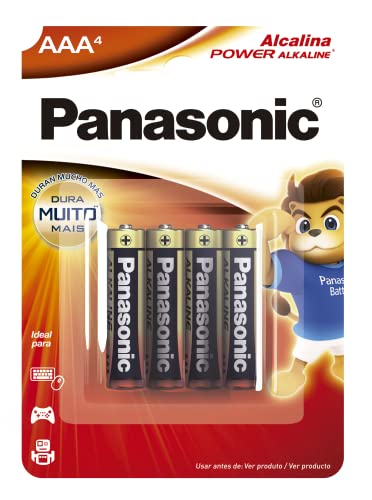 Panasonic Pilha Alcalina Palito Aaa Com 4 Lr03Xab/4B192 Pacote De 4