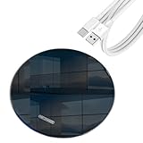 15W Fast Wireless Phone Charger Compatible with Samsung Galaxy S25/S24/Buds/Buds Series Android Fast Charging Wireless Phone Charging Pad Suitable for iPhone 17/17 Pro/16/AirPods Series Mirror Finish