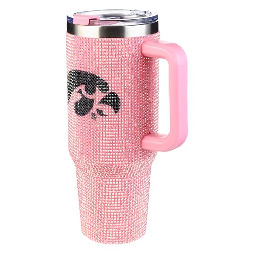 Image of The Memory Company Officially Licensed NCAA - University of Iowa 40oz Pink Bling Game Day Tumbler