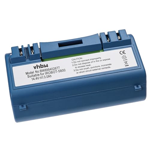 vhbw Batterie Compatible avec iRobot Scooba 330, 340, 390, 5800, 350, 380, 385, 5832, 5806, 34001 Robot électroménager Bleu (3000mAh, 14,4V, NiMH)