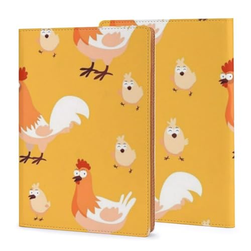 Couverture de carnet A5 en similicuir PU poulet protège-cahier réutilisable 32ct