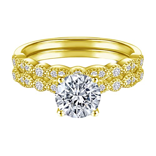 Duo de bagues éternité en argent 925 massif pour un mariage d'exception au style scintillant