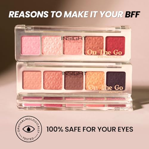 Image of INSIGHT On The Go Eyeshadow Palette - Rosaline | Highly Pigmented | Silky Smooth | Crease-Free Blending | Shimmer & Matte Shades | Travel-Friendly (10g)