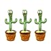 Non-brand Lindo Cactus Eléctrico Muñeco de Peluche Dancing Toy Decoración Grabación Parrot USB+Lindo Cactus Eléctrico Muñeco de Peluche Dancing Toy