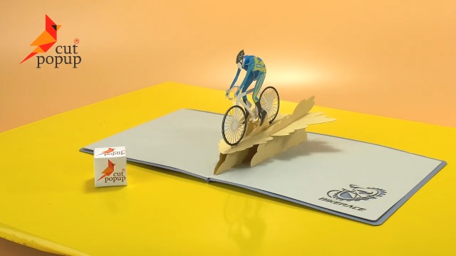 Biglietto Pop-Up 3D Per Ciclisti - Auguri Compleanno Con Nota Vuota, Design Fatto A Mano - Foto 12