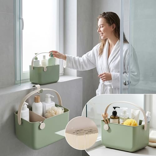 Panier douche avec poignée pour éviter l'humidité et ranger les produits de soin