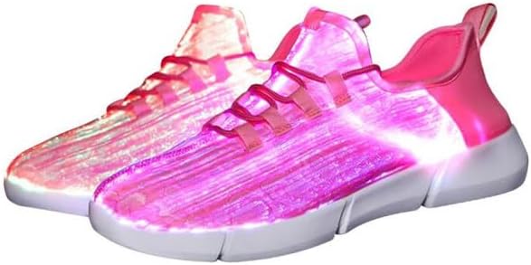 Padgene レディース メンズ LED ライトアップ シューズ ユニ 発光 点滅 トレーナー USB充電式 レースアップ カップ