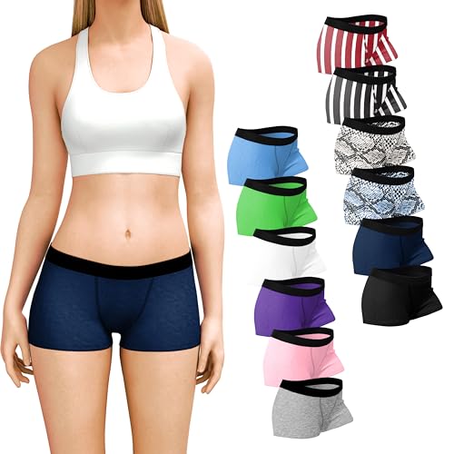 Image of Sexy Basics Women's Boy Short Trunks | Cotton-Stretch Boxers | Multi Packs