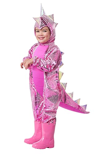 Costume de rex rose pour fille, panoplie dinosaure et habit de fête enfant