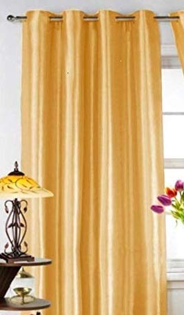 Image of Avi Trendz Polyster Curtain Set of 1(Golden, 4 x 9)