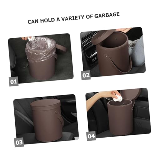 Accessoires de voiture poubelle de siège arrière avec couvercle étanche - 3