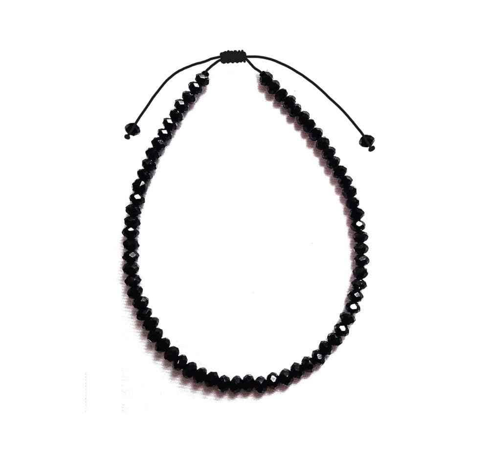Kaushey Loom & Craft Handmade Crystal Black Beads Waterproof Nylon Cord Anklet For Women | Girls | Nazariya |Payal | Nazar Battu | Single Leg |Beadwork | Workwear| Lucky Charms (B0CP9TJYZQ) Amazon Price History, Amazon Price Tracker