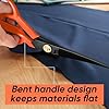 Professional Tailor Scissors Heavy Duty - Multi-Purpose Sewing Fabric Scissors for Leather Cutting Industrial Sharp Shears Home Office Arts, and Crafts (9 Inch) Orange