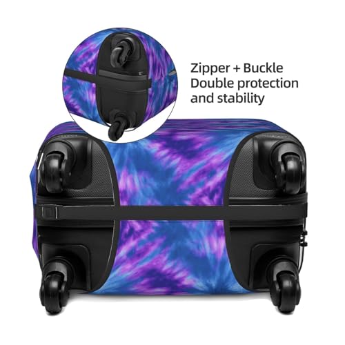 Blue And Purple Texture Elastic Travel Luggage Covers Dustproof Scratch-Resistant Suitcase Protector Fit 22-24 Inch2