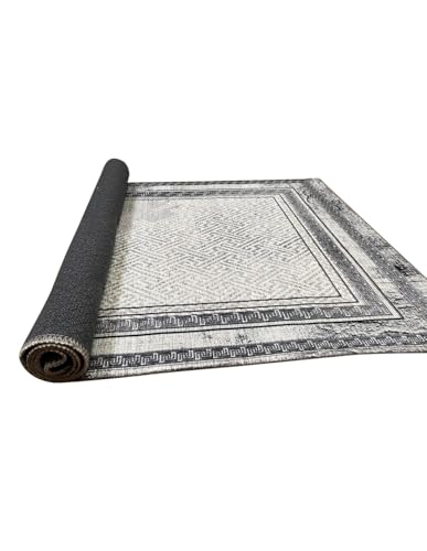 Tapis NAJAT gris grand format 160x230 robuste et doux