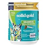 Solid Gold SeaMeal Cat Probiotic & Dog Probiotics for Digestive Health - Kelp Powder Cat & Dog Supplement w/Prebiotics & Digestive Enzymes for Skin, Coat, & Gut + Immune Support (8 Ounce (Pack of 1))
