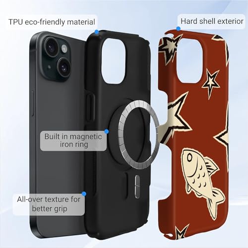 Coque iPhone 15 Plus MagSafe rigide silicone rouge - 3