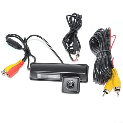 Zilimontt Cámara de visión trasera CCD HD para Camry 2007-2012, impermeable IP68, gran angular de 170° con línea guía, material ABS, para fácil orificio de luz de licencia