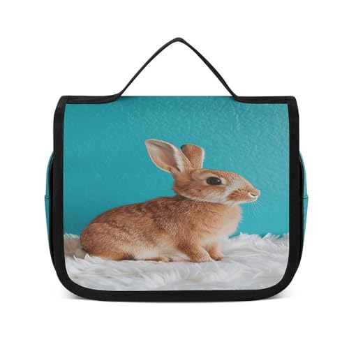 Trousse de toilette de voyage homme femme avec organisateur articles motif lapin