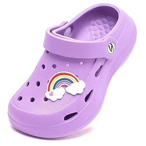 WOUEOI Toddler Garden Shoes Boys Girls Cartoon Slides Sandals Kids Clogs