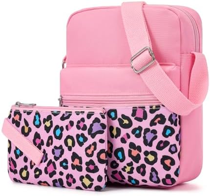 WOOMADA 2pcs Canvas Bag Crossbody Purses Cross Body Bag Messenger Bag CrossBody Purse Set