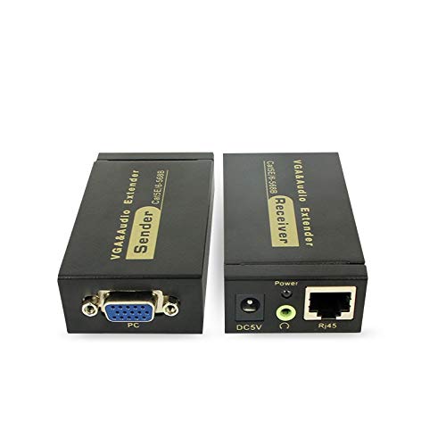 Gimax VGA extender 100M, vga - rj45 transmitter, audio and video synchronization single cable to VGA transmission enhancer