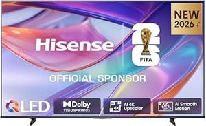 Hisense 85E7S QLED Smart TV, 85 Inches, Hi-QLED Colour, Dolby Vision.Atmos, IA 4K, Smooth Motion IA, Game Mode Plus, Dolby Vision IQ, HDR10 + Adaptive