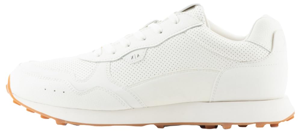 Armani Exchange Men's Serg, Openwork, On Tone Laces Trainers, Off White, 41.5 EU, Off White, 9 UK
