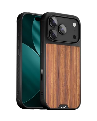 Image of Mous for iPhone 17 Pro Case, Compatible with MagSafe - Limitless - Protective Walnut Cover for iPhone 17 Pro - Shockproof, Full Camera Protection, Anti-Scratch Back, Brown