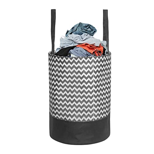 PrettyKrafts Laundry Bag/Basket for Dirty Clothes (Pack of 1, Black & White)