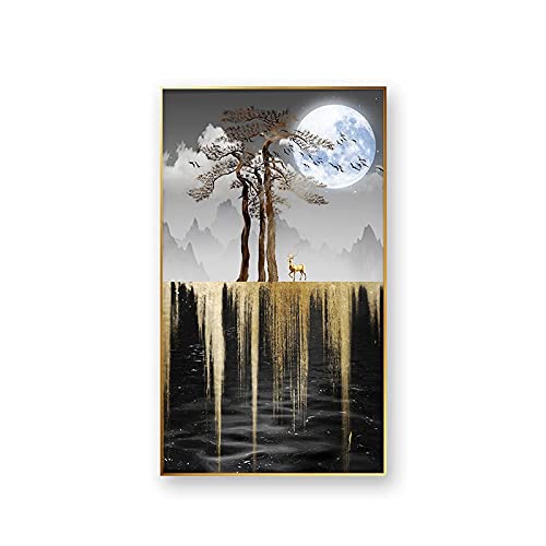 Broderie diamant 5D arbre de la lune grand format 50x120cm kit complet peinture strass point croix