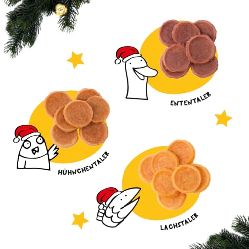 Adventskalender für Hunde von Dogs'n Tiger – Natürliche & hochwertige Snacks aus 85% Fleisch hinter jedem Türchen, ohne Zucker & Getreide für alle Hunde