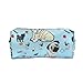 Produktbild Cute Pug Dog Pencil Case Students Canvas Pen Bag Pouch stationery Case Makeup Cosmetic Bag (Blue)
