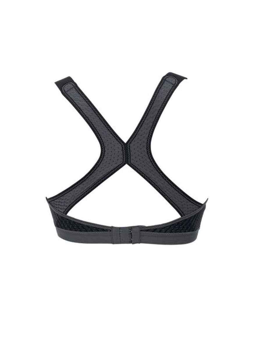 Anita - Dynamix Star Racerback – damski biustonosz sportowy – oddychający, czarny (czarny/anthrazit 445), 70G