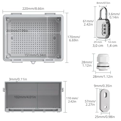 Boîte électrique étanche IP67 boîtier plastique ABS résistant aux intempéries - 3