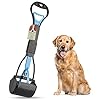Ppogoo non breakable pooper scooper for large medium small dogs with 243inch long handle high strength material durable spring easy grass and gravel pick up  urban country home decor