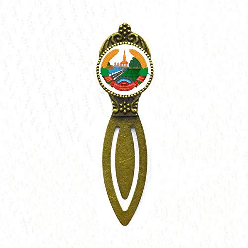 Marque-page Laos emblème national finition vintage premium