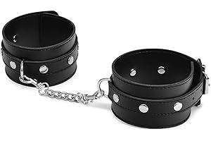 Deluxe Black Handcuffs with Safety Release for Adults