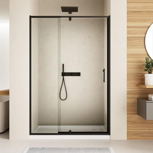 Image of Royal Guard 56-60 inch W x 71 inch H Pivot Swing Glass Shower Door,Matte Black