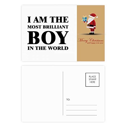 Cartes postales I Am The Brilliant Boy Père Noël lot de 20 pièces