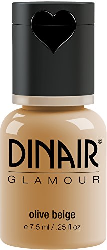 Dinair Airbrush Makeup Foundation | Olive Beige | GLAMOUR: Natural, Light coverage, Matte 0.25 oz.