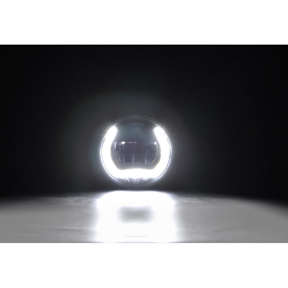 Juego de faros antiniebla LED semiuniversales + luces de circulación diurna 'U-Shape' - Diámetro 90mm - ECE-R19/R87 homologación E